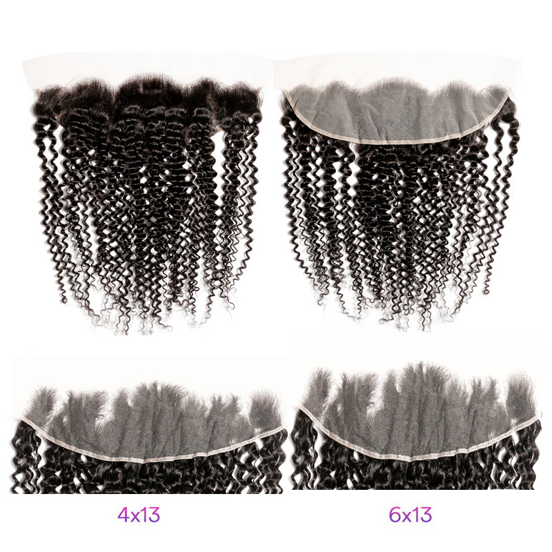 Stema Hair Transparent Lace 13x4 13x6 Kinky Curly Frontal Virgin Hair